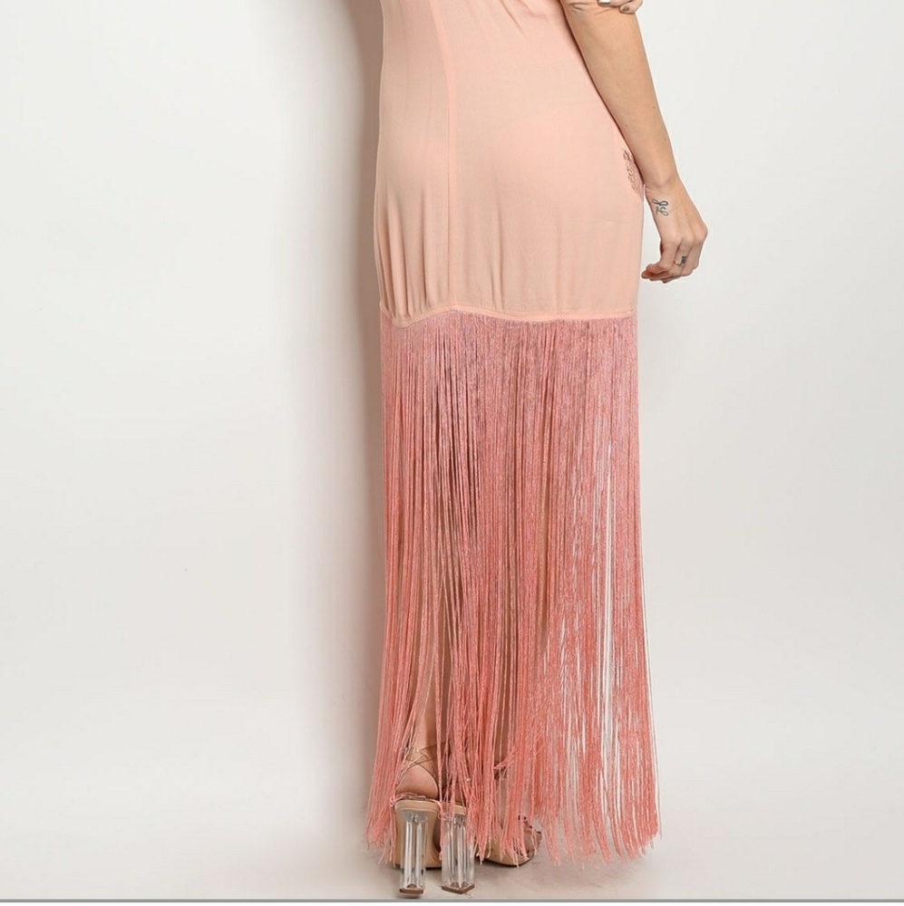 💎 Beatiful DUSTY PINK DRESS Peach  - Picture 4 of 5